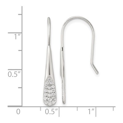 Sterling Silver CZ Threader Earrings – view 5