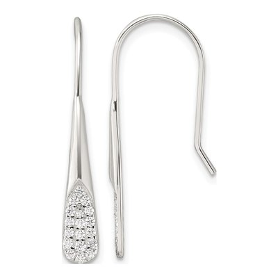 Sterling Silver CZ Threader Earrings