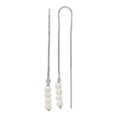 Sterling Silver CZ Threader Earrings