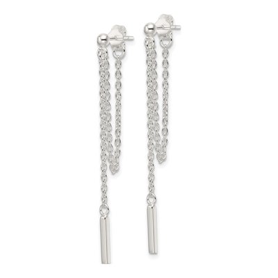 Sterling Silver Bar Dangle Earrings – view 3