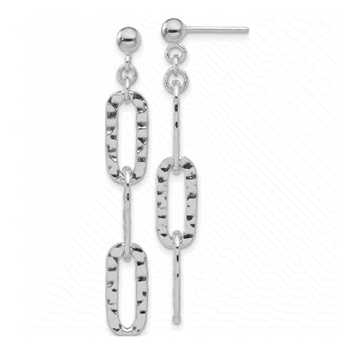 Sterling Silver Hammered Dangle Earrings