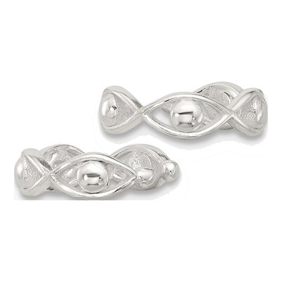 Sterling Silver 12mm Beaded Ear Cuff Ear Cuff – view 3