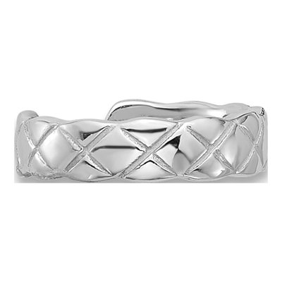 Sterling Silver 9.9mm Criss-Cross Ear Cuff Ear Cuff – view 3