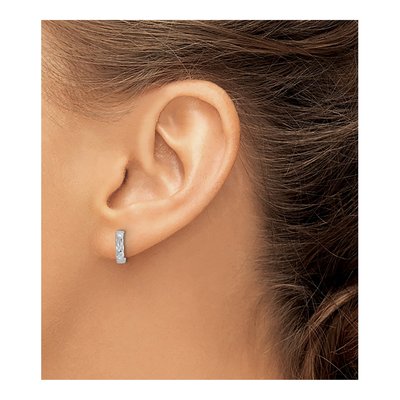 Sterling Silver 9.9mm Criss-Cross Ear Cuff Ear Cuff – view 4