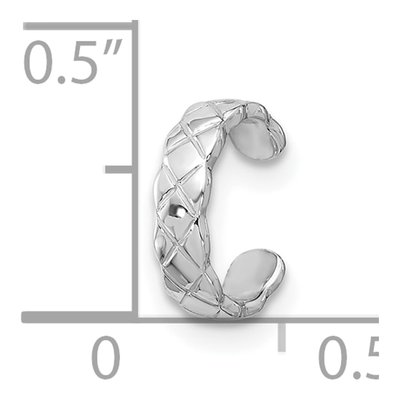 Sterling Silver 9.9mm Criss-Cross Ear Cuff Ear Cuff – view 6