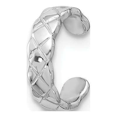 Sterling Silver 9.9mm Criss-Cross Ear Cuff Ear Cuff