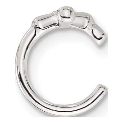 Sterling Silver 10mm CZ Cross Ear Cuff Ear Cuff – view 5