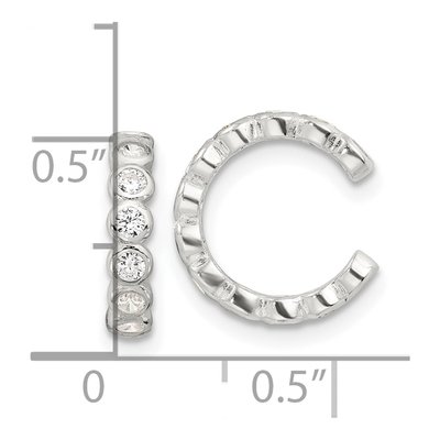Sterling Silver 12mm CZ Ear Cuff Ear Cuff – view 5