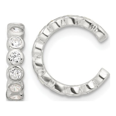 Sterling Silver 12mm CZ Ear Cuff Ear Cuff