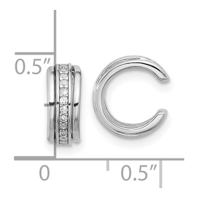 Sterling Silver 10mm CZ Ear Cuff Ear Cuff – view 5