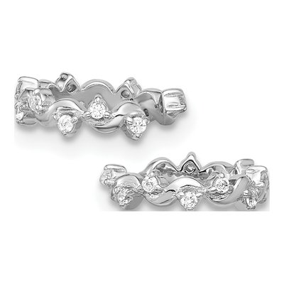 Sterling Silver 11mm CZ Cuff Ear Cuff – view 3