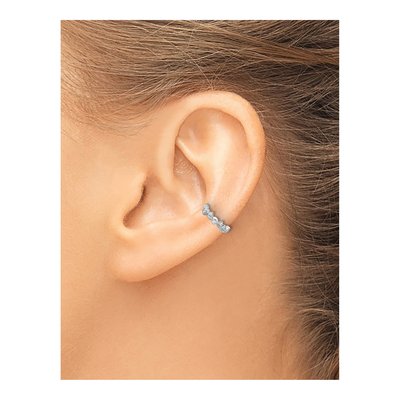 Sterling Silver 11mm CZ Cuff Ear Cuff – view 4