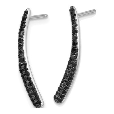 Sterling Silver CZ Dangle Earrings – view 3