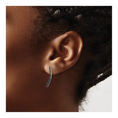 Sterling Silver CZ Dangle Earrings – view 4