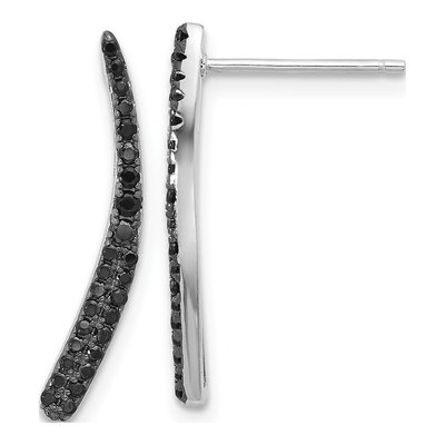 Sterling Silver CZ Dangle Earrings