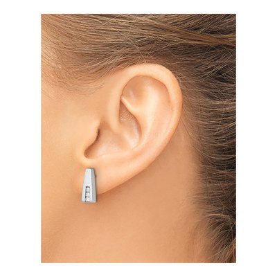 Sterling Silver 2mm Round CZ Button Stud Earrings – view 4