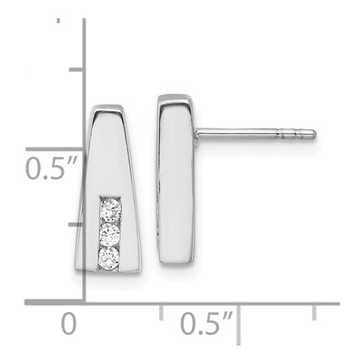 Sterling Silver 2mm Round CZ Button Stud Earrings – view 5
