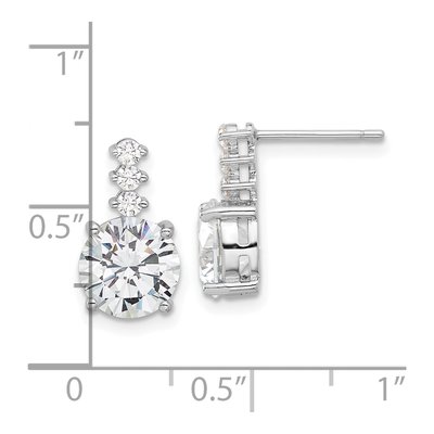 Sterling Silver CZ Dangle Earrings – view 5