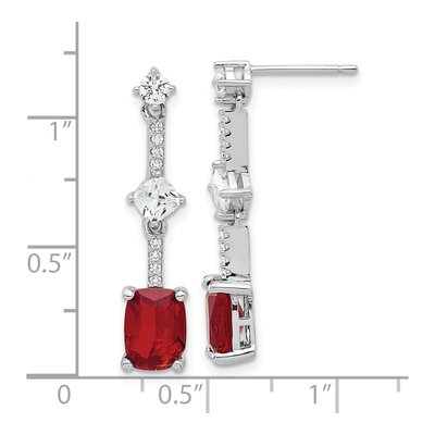 Sterling Silver CZ Dangle Earrings – view 5