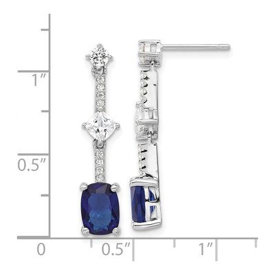 Sterling Silver CZ Dangle Earrings – view 5