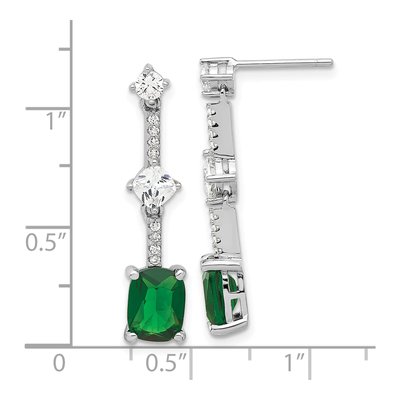 Sterling Silver CZ Dangle Earrings – view 5