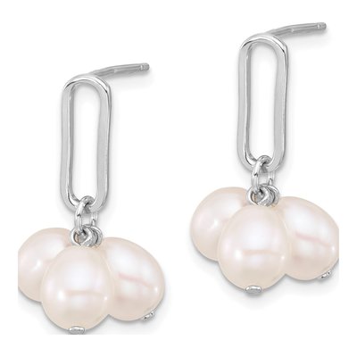 Sterling Silver Freshwater Cultured Pearl Dangle Earrings – view 2