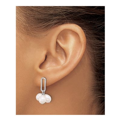 Sterling Silver Freshwater Cultured Pearl Dangle Earrings – view 3