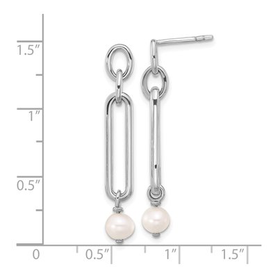 Sterling Silver Freshwater Cultured Pearl Dangle Earrings – view 4