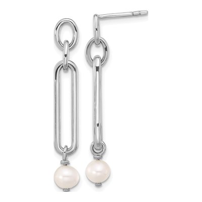 Sterling Silver Freshwater Cultured Pearl Dangle Earrings