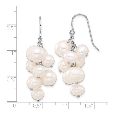 Sterling Silver Freshwater Cultured Pearl Dangle Earrings – view 4