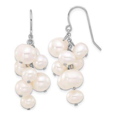 Sterling Silver Freshwater Cultured Pearl Dangle Earrings