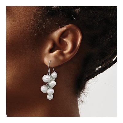 Sterling Silver Grey Freshwater Cultured Pearl Dangle Earrings – view 3