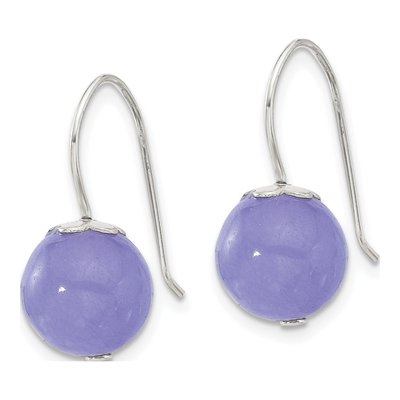Sterling Silver Periwinkle Jade Dangle Earrings – view 3