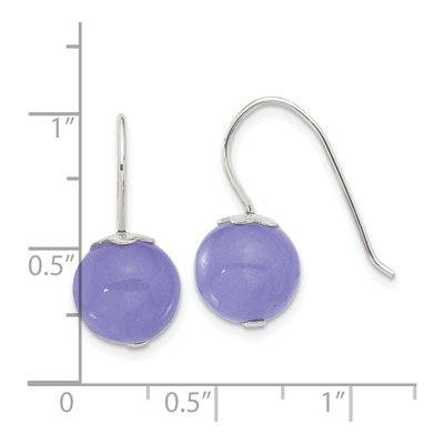 Sterling Silver Periwinkle Jade Dangle Earrings – view 5