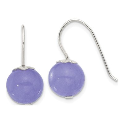 Sterling Silver Periwinkle Jade Dangle Earrings