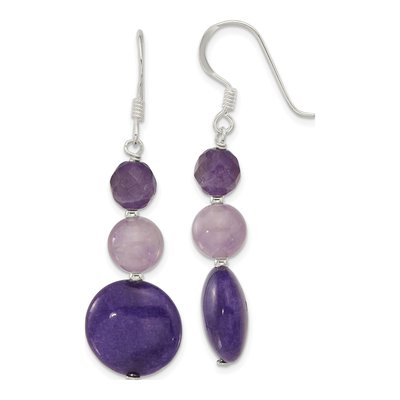 Sterling Silver Amethyst Dangle Earrings