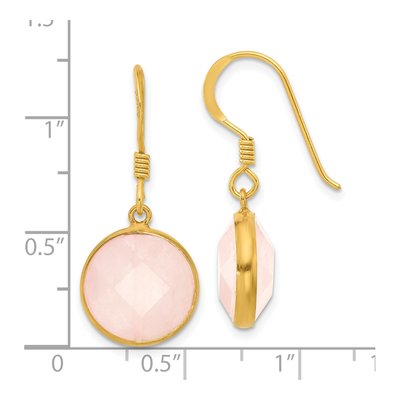 Gold-Plated Sterling Silver Quartz Dangle Earrings – view 5