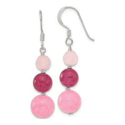 Sterling Silver Quartz Dangle Earrings