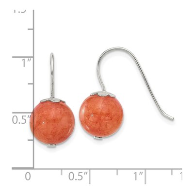 Sterling Silver Orange Quartz Dangle Earrings – view 5