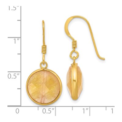 Gold-Plated Sterling Silver Red Aventurine Dangle Earrings – view 5