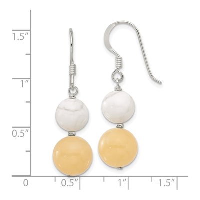 Sterling Silver Howlite Jade Dangle Earrings – view 5