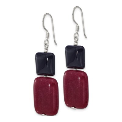 Sterling Silver Agate Dangle Earrings – view 3