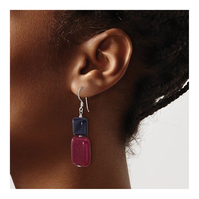 Sterling Silver Agate Dangle Earrings – view 4