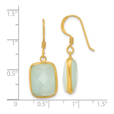 Gold-Plated Sterling Silver Amazonite Dangle Earrings – view 5