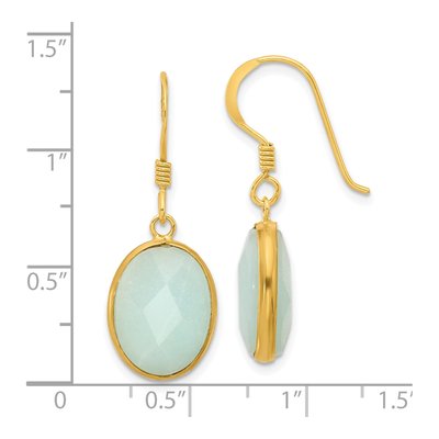 Gold-Plated Sterling Silver Amazonite Dangle Earrings – view 5