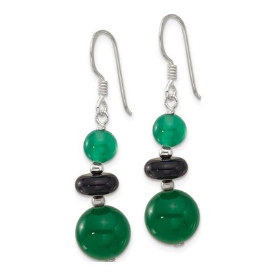 Sterling Silver Agate Dangle Earrings – view 3
