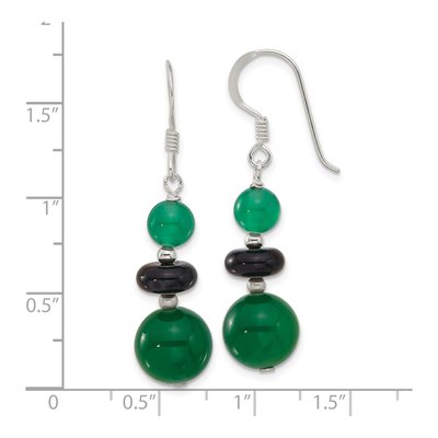 Sterling Silver Agate Dangle Earrings – view 5