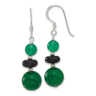 Sterling Silver Agate Dangle Earrings