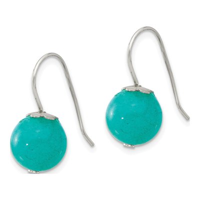Sterling Silver Jade Dangle Earrings – view 3