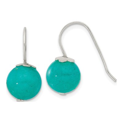 Sterling Silver Jade Dangle Earrings